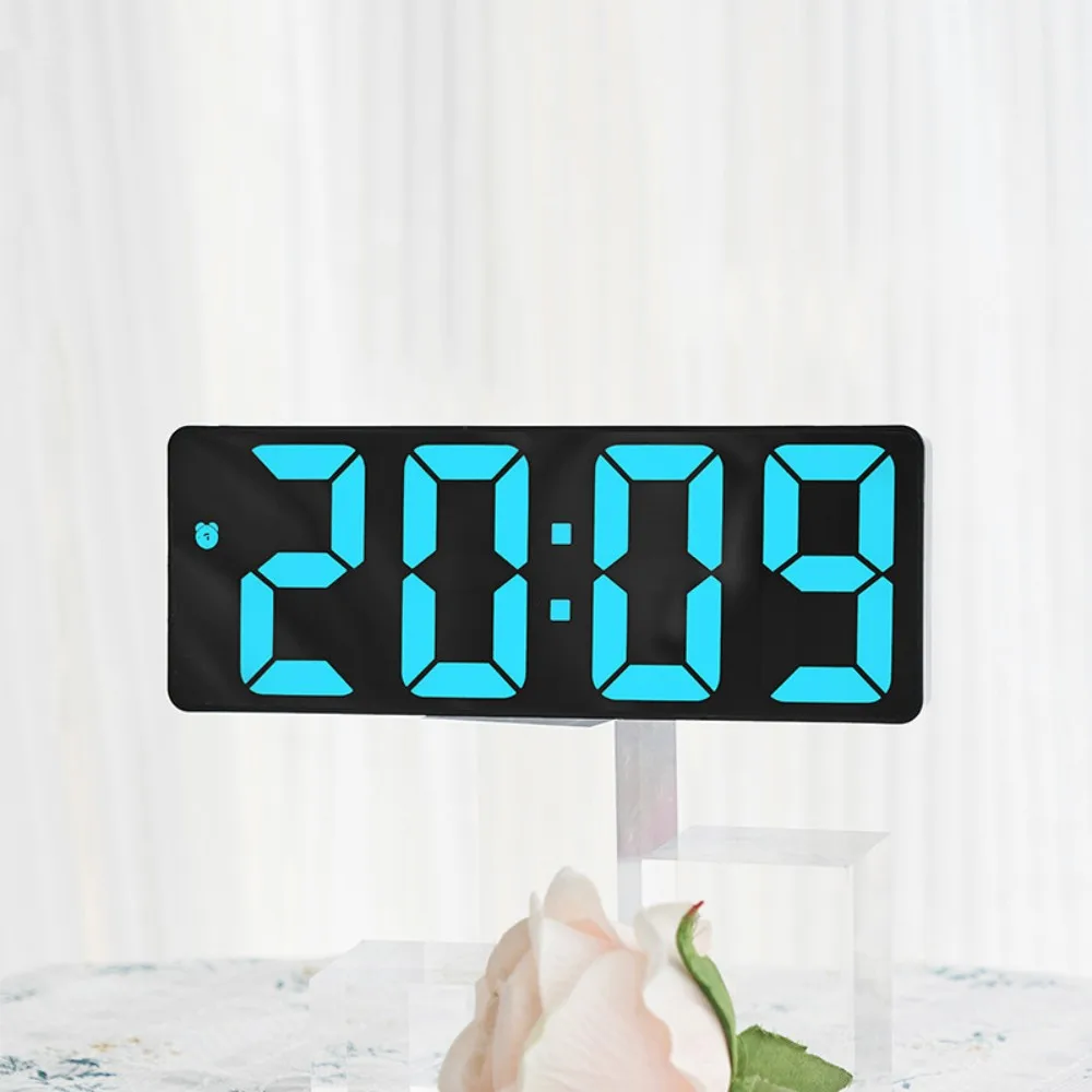 Acrylic/Mirror Digital Alarm Clock Voice Control Snooze Night Mode Table Clock 12/24H Anti-disturb Funtion Electronic LED Clock
