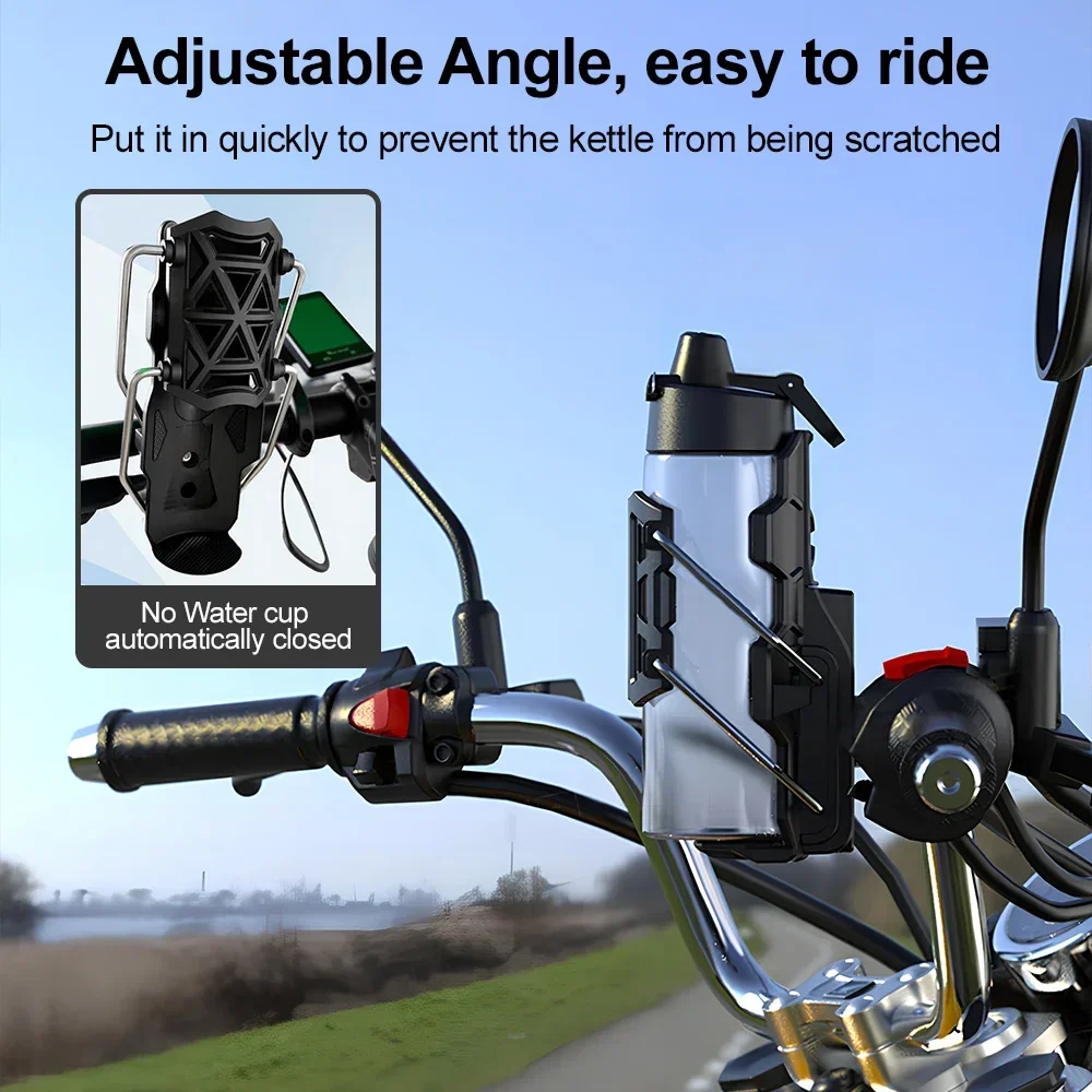 Universal Rotating Cycling Cup Holder for Bicycles Electric Bikes and Motorcycles No Drilling Required