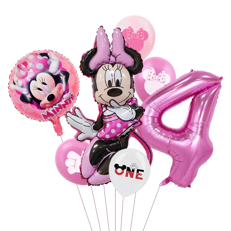 1set Mickey and Minne Foil Balloon Set Mickey Mouse Kids Birthday Decoration Balloon Baby Shower Party Decorate Supplies