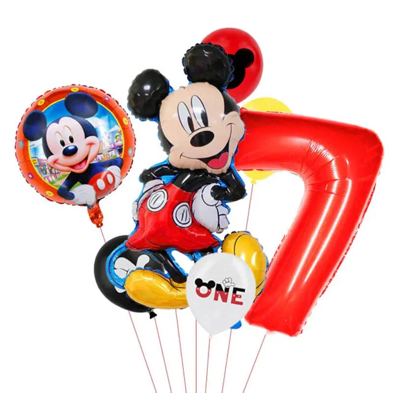 1set Mickey and Minne Foil Balloon Set Mickey Mouse Kids Birthday Decoration Balloon Baby Shower Party Decorate Supplies