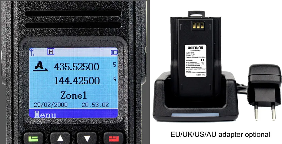 Retevis RT3S Walkie Talkie DMR Radio Long Range Walkie Talkies Camping Ham Radio UHF VHF GPS AES256 Encryption Digital Portable