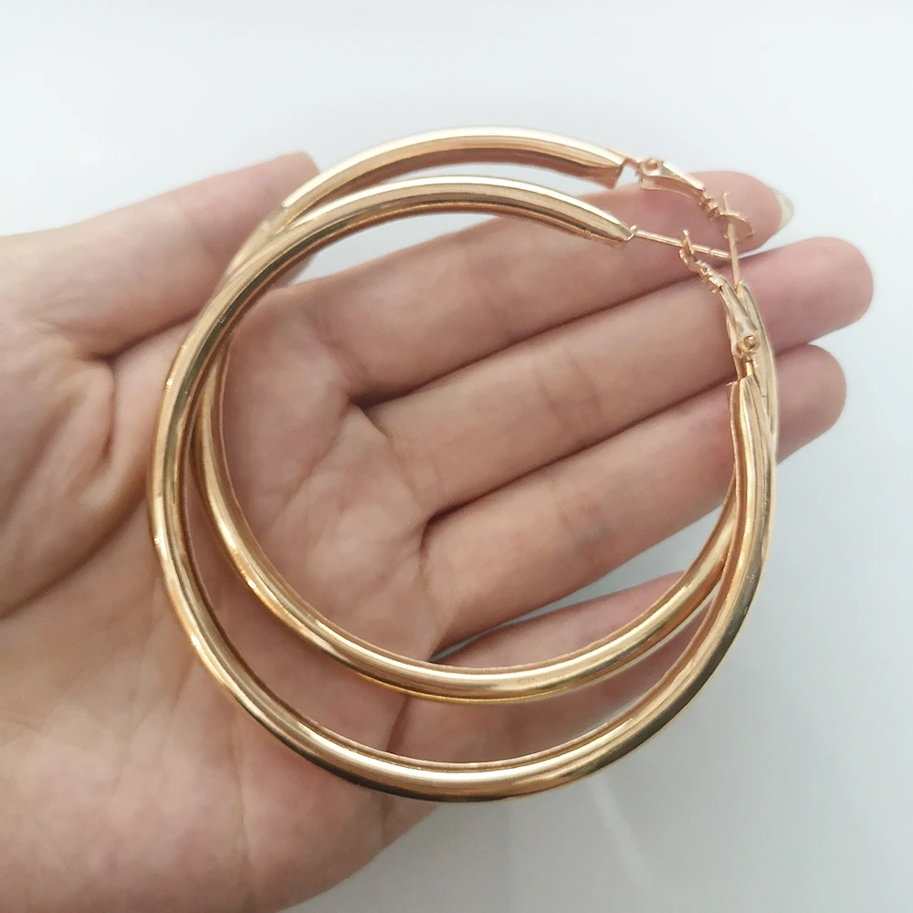 BLIJERY Fashion Oversized Big Hoop Earrings For Women Basketball Brincos Large Thick Round Circle Earrings Hoops Punk Jewelry