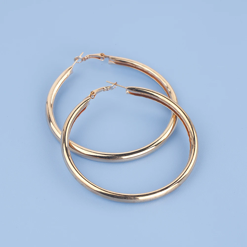 BLIJERY Fashion Oversized Big Hoop Earrings For Women Basketball Brincos Large Thick Round Circle Earrings Hoops Punk Jewelry