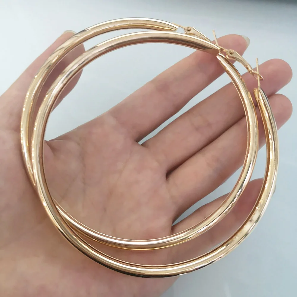 BLIJERY Fashion Oversized Big Hoop Earrings For Women Basketball Brincos Large Thick Round Circle Earrings Hoops Punk Jewelry