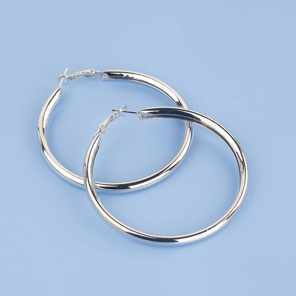 BLIJERY Fashion Oversized Big Hoop Earrings For Women Basketball Brincos Large Thick Round Circle Earrings Hoops Punk Jewelry
