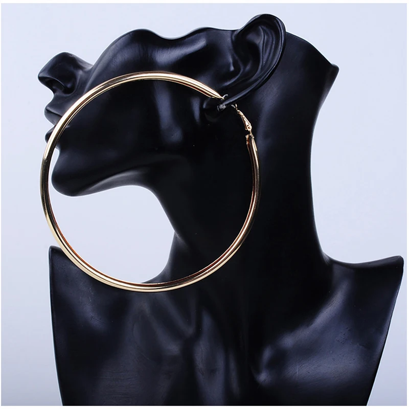 BLIJERY Fashion Oversized Big Hoop Earrings For Women Basketball Brincos Large Thick Round Circle Earrings Hoops Punk Jewelry
