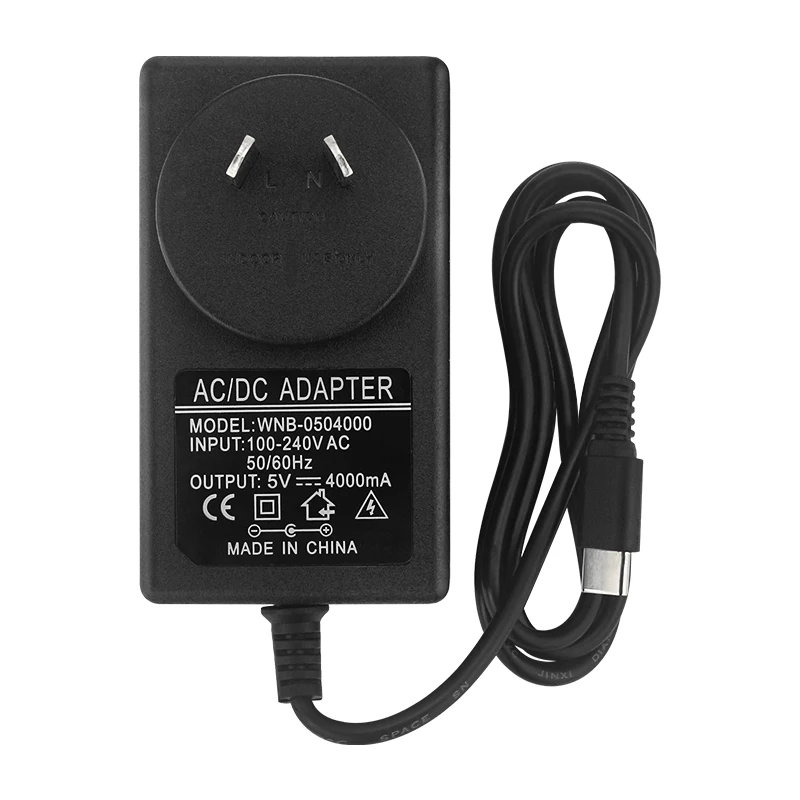 Orange Pi 5 Plus Power Adapter 5V 4A Charger 20W USB Type C Power Supply EU US UK AU Plug for OPI 5/5B/4 LTS Raspberry Pi 4B