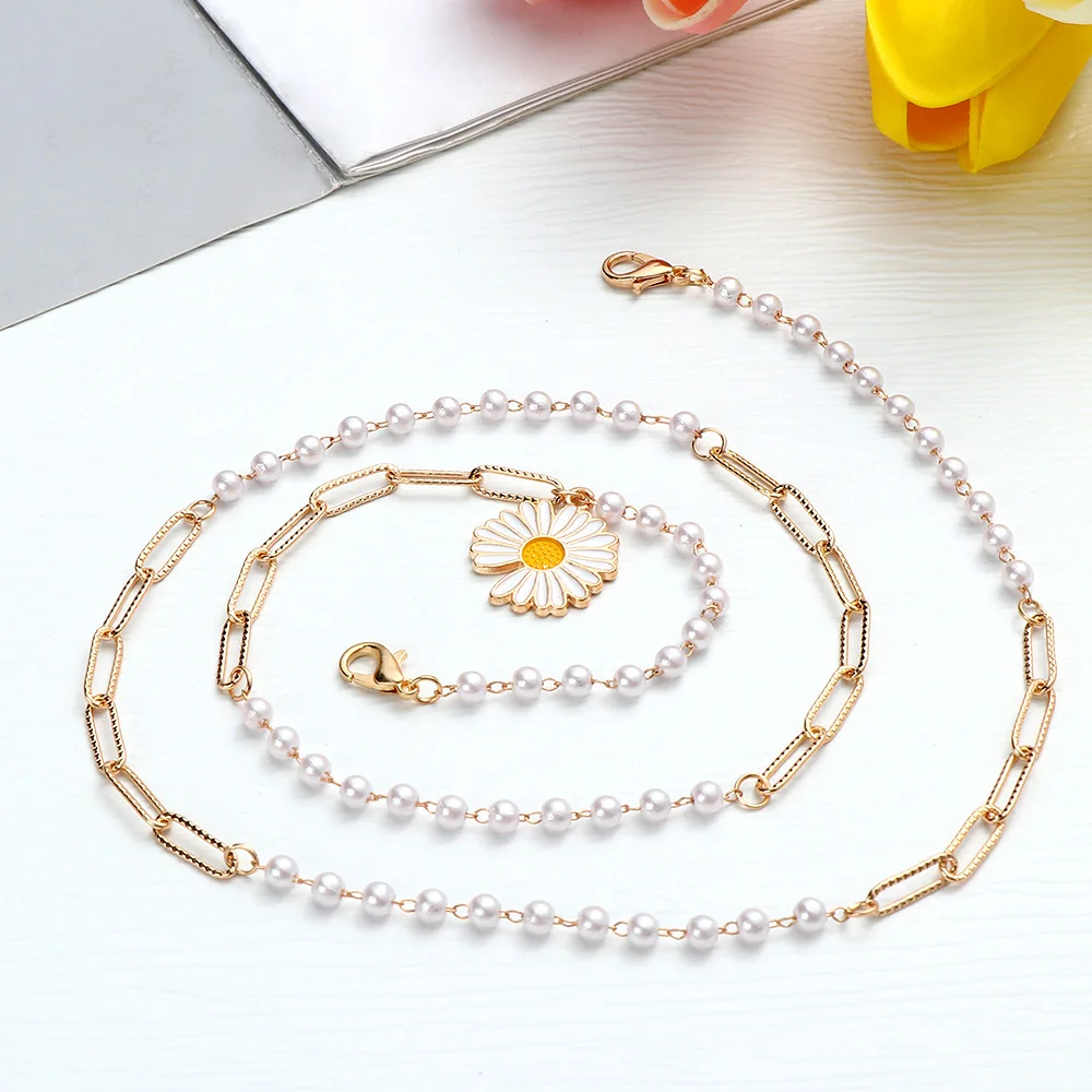 Metal Butterfly Small Daisy Sunglasses Glasses Chain Women Long Chain For Eyeglasses Chain Cord Holder Rope Neck Strap Lanyard