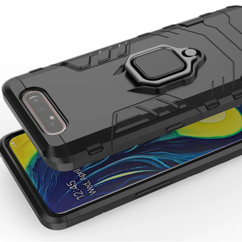 Armor Case For Samsung A80 Case Ring Stand Bumper Phone Back Cover For Samsung Galaxy A80 GalaxyA80 A 80 A805 SM-A805F A805F