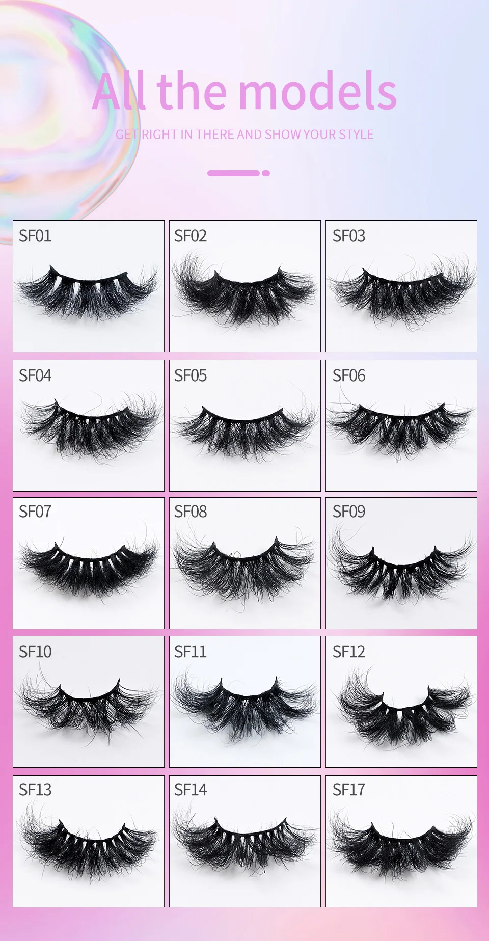 Mink Lashes Wholesale 5/10/30/50 Pairs 25mm Eyelashes Long Wispy Messy Fluffy Lashes Bulk Makeup 25 mm Mink Eyelashes