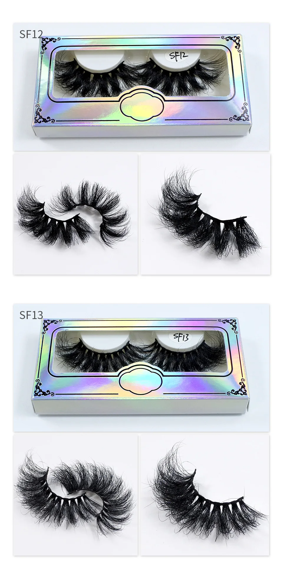 Mink Lashes Wholesale 5/10/30/50 Pairs 25mm Eyelashes Long Wispy Messy Fluffy Lashes Bulk Makeup 25 mm Mink Eyelashes