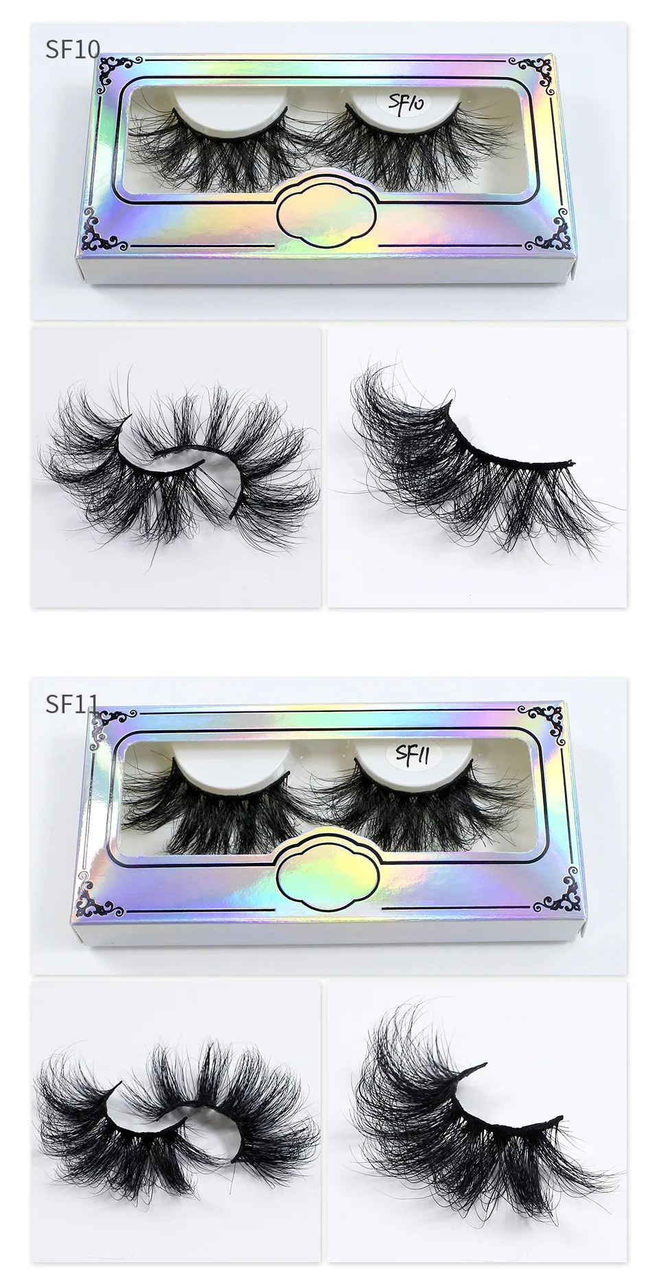 Mink Lashes Wholesale 5/10/30/50 Pairs 25mm Eyelashes Long Wispy Messy Fluffy Lashes Bulk Makeup 25 mm Mink Eyelashes