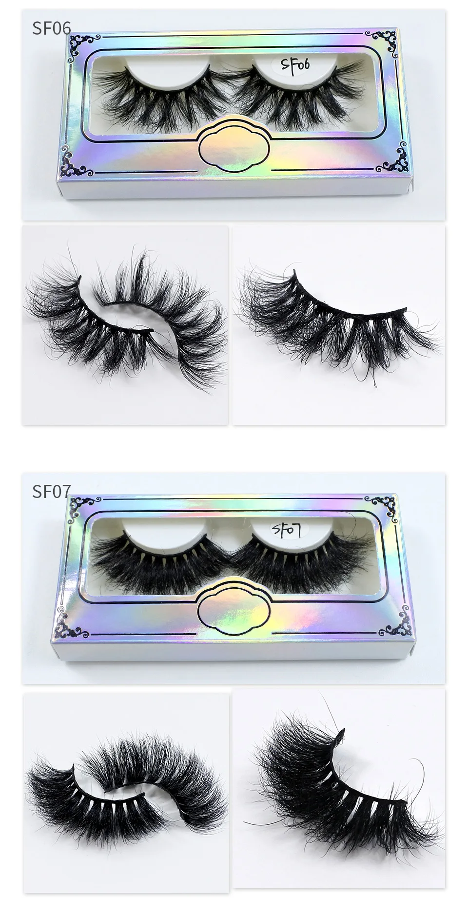 Mink Lashes Wholesale 5/10/30/50 Pairs 25mm Eyelashes Long Wispy Messy Fluffy Lashes Bulk Makeup 25 mm Mink Eyelashes