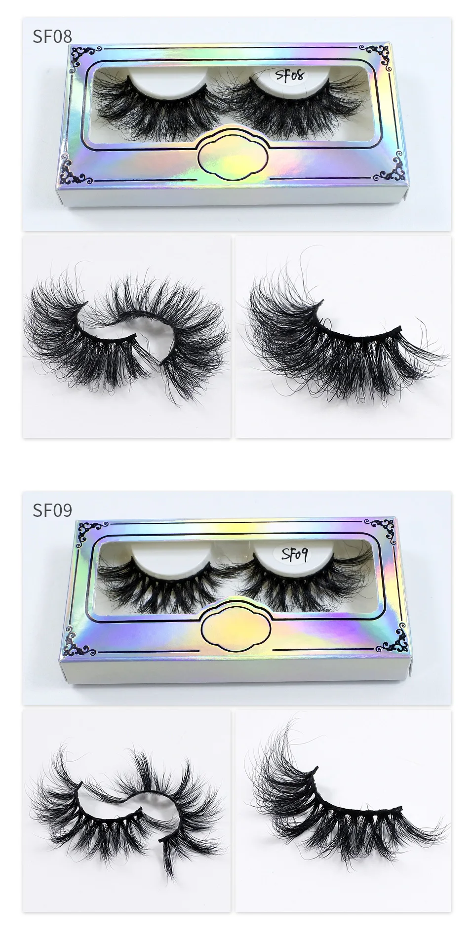 Mink Lashes Wholesale 5/10/30/50 Pairs 25mm Eyelashes Long Wispy Messy Fluffy Lashes Bulk Makeup 25 mm Mink Eyelashes