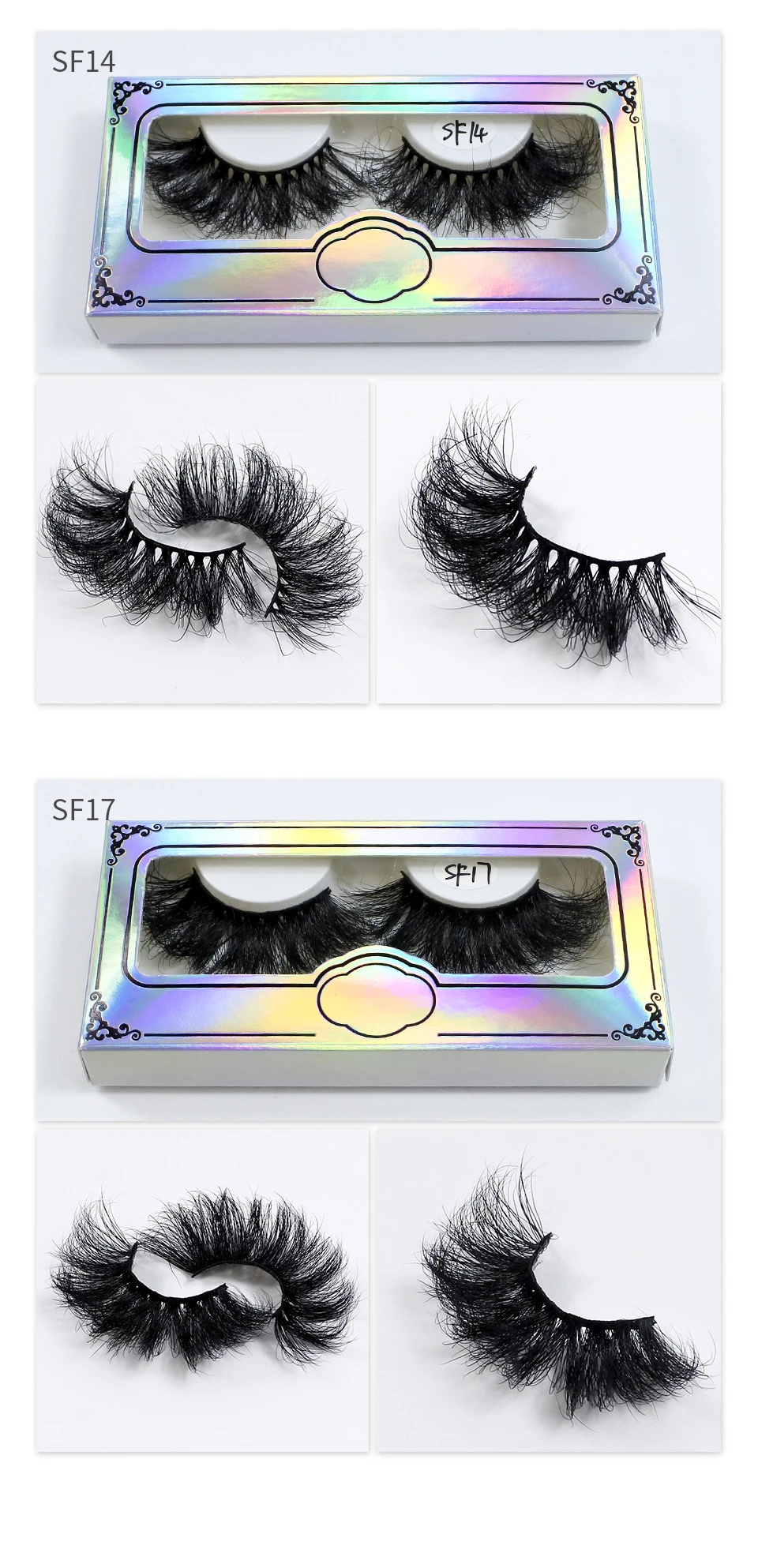 Mink Lashes Wholesale 5/10/30/50 Pairs 25mm Eyelashes Long Wispy Messy Fluffy Lashes Bulk Makeup 25 mm Mink Eyelashes