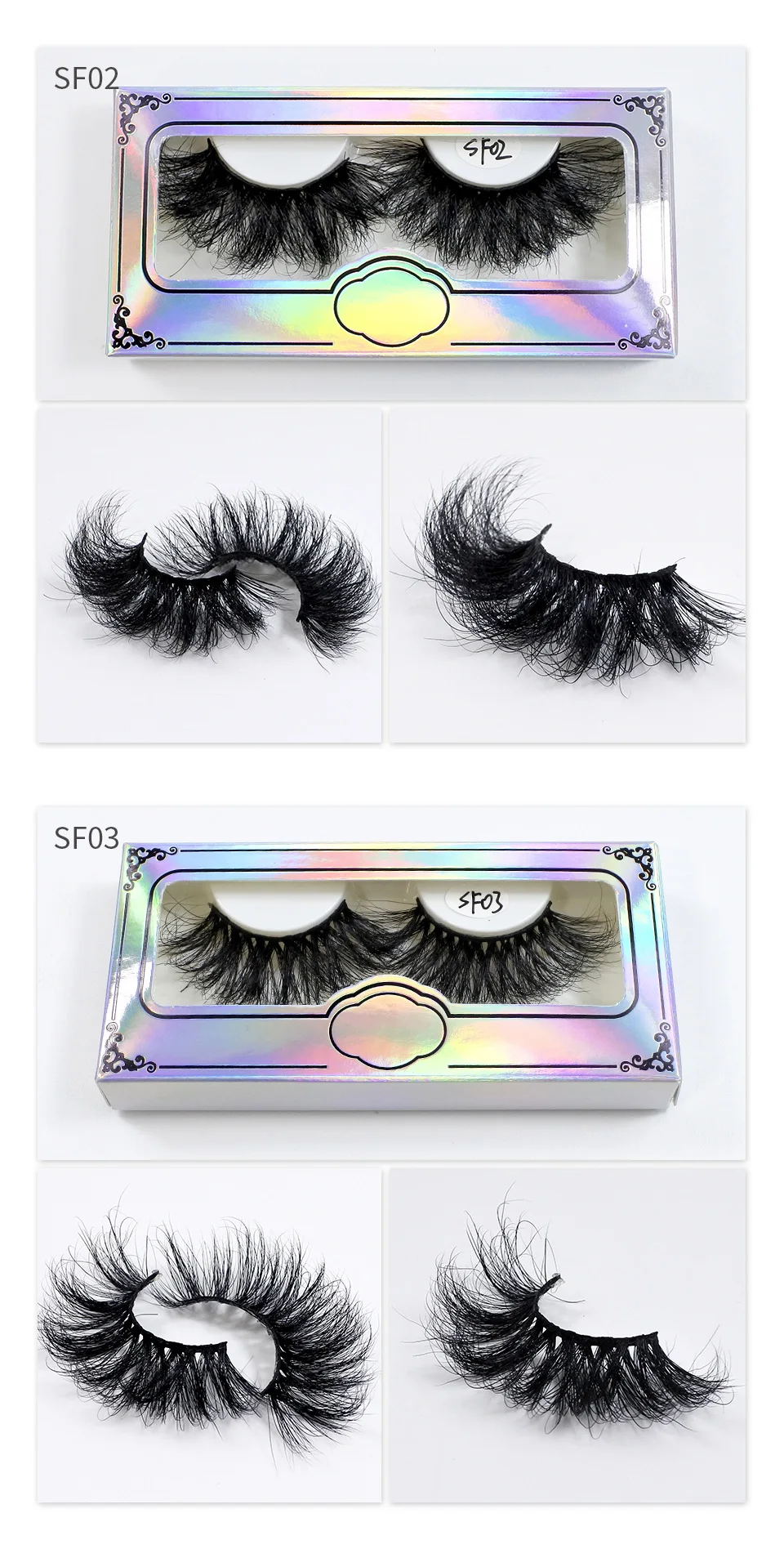 Mink Lashes Wholesale 5/10/30/50 Pairs 25mm Eyelashes Long Wispy Messy Fluffy Lashes Bulk Makeup 25 mm Mink Eyelashes