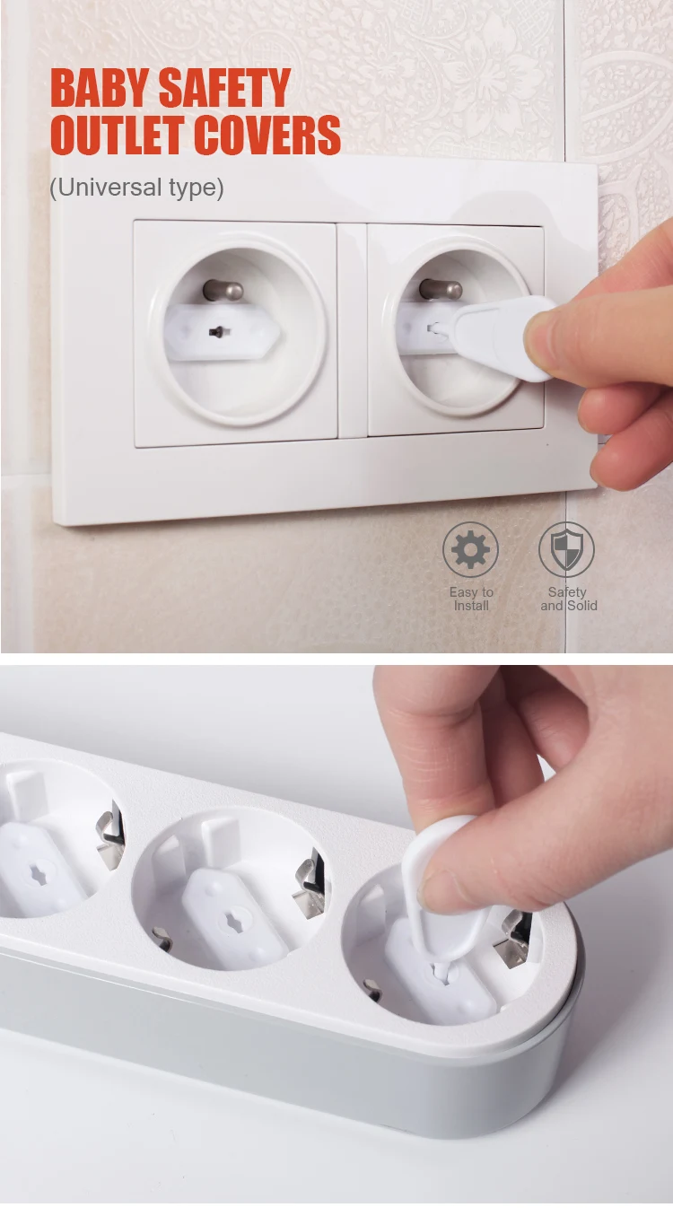 EUDEMON 20pcs Chile/Brazil Power Socket Outlet Plug Protective ABS Cover Anti Electric Baby Safety Protector Double Security