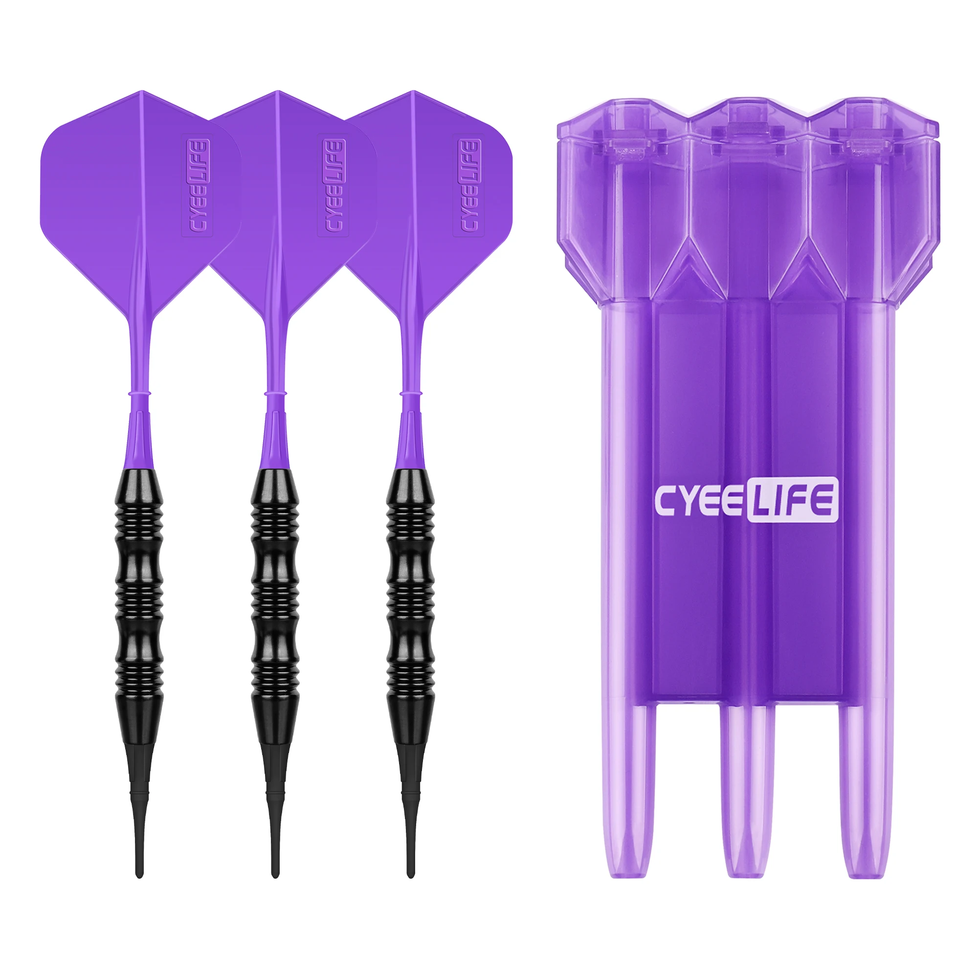 CyeeLife 20g Soft Tipped Darts Professional Indoor Plastic Tip Darts Set For Electronic Dartboard Games Plastic Storage Box