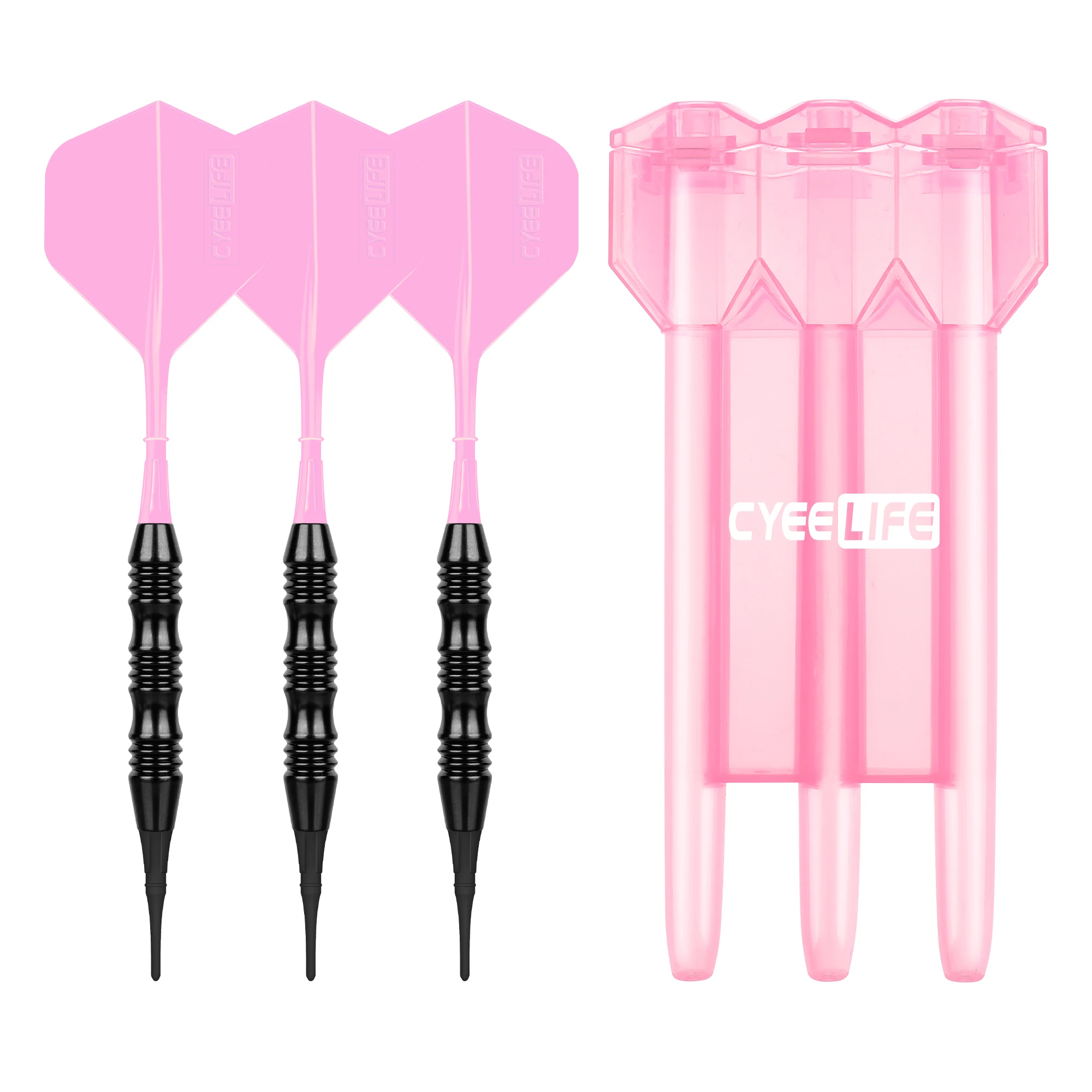 CyeeLife 20g Soft Tipped Darts Professional Indoor Plastic Tip Darts Set For Electronic Dartboard Games Plastic Storage Box