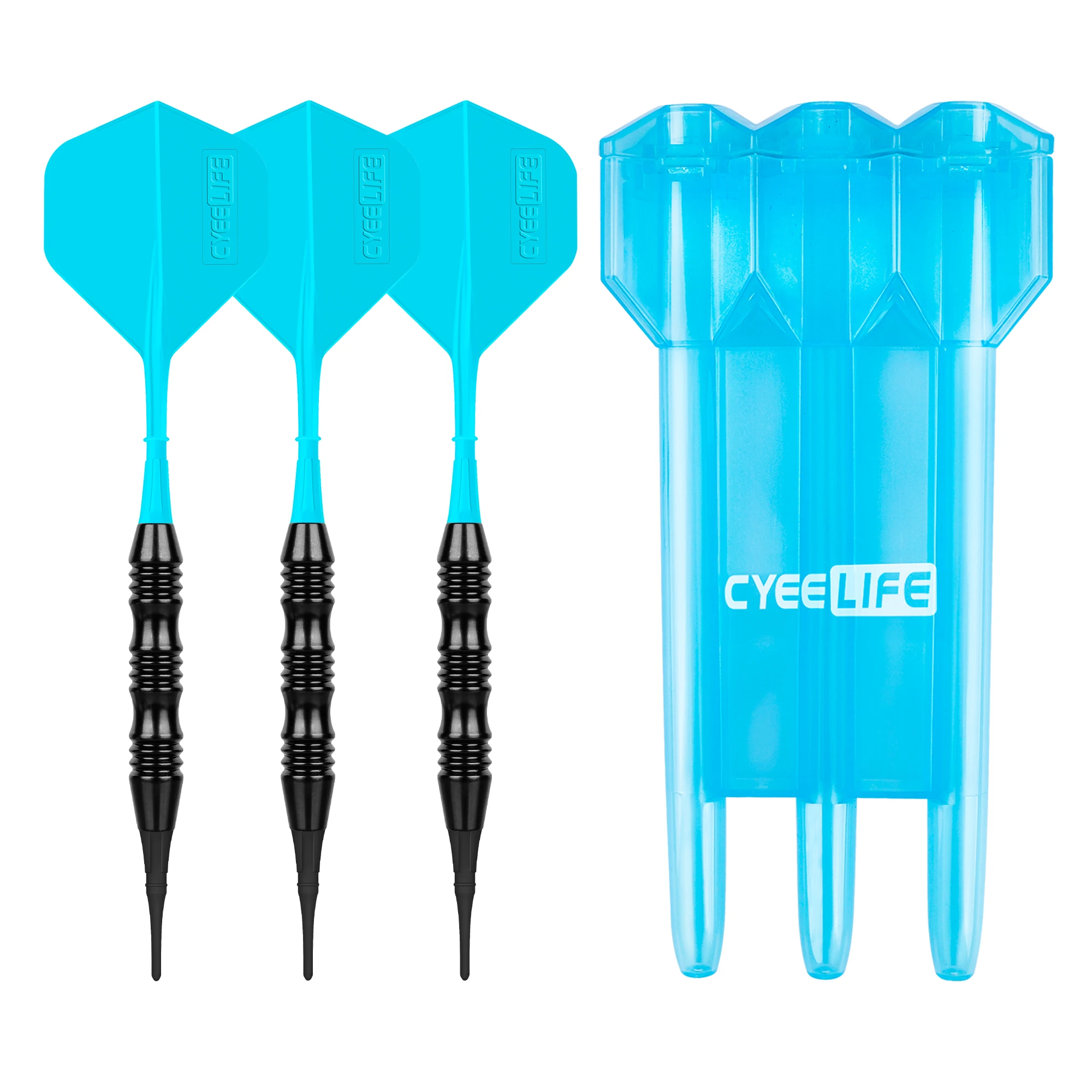 CyeeLife 20g Soft Tipped Darts Professional Indoor Plastic Tip Darts Set For Electronic Dartboard Games Plastic Storage Box