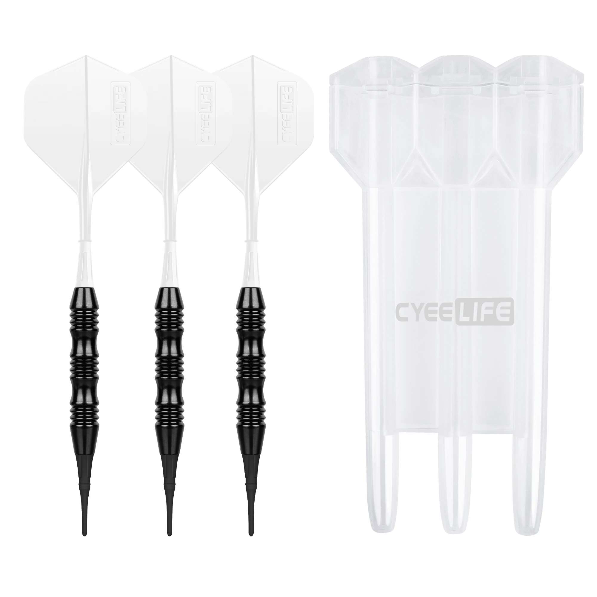 CyeeLife 20g Soft Tipped Darts Professional Indoor Plastic Tip Darts Set For Electronic Dartboard Games Plastic Storage Box