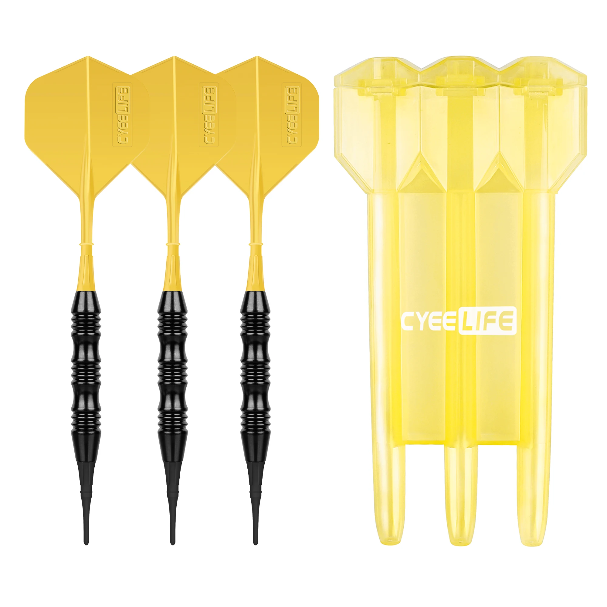 CyeeLife 20g Soft Tipped Darts Professional Indoor Plastic Tip Darts Set For Electronic Dartboard Games Plastic Storage Box