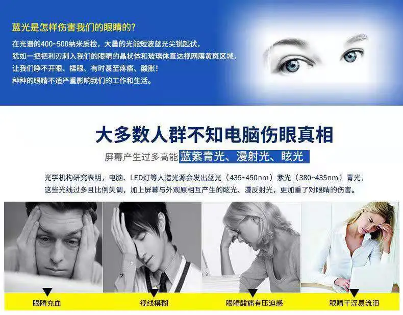 Simple style Computer Glasses pc Frame Women Men Anti Blue Light square Eyewear Blocking Glasses Optical Spectacle Eyeglass