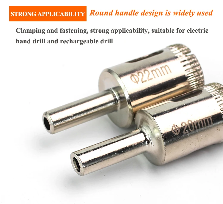 6-60mm 1PC Diamond Drill Bits Hole Saw Diamond Drill Bit Hollow Core Drill Bit Set for Diamond Coating, Carbon Steel for Glass