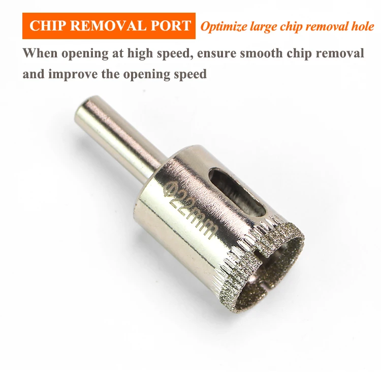 6-60mm 1PC Diamond Drill Bits Hole Saw Diamond Drill Bit Hollow Core Drill Bit Set for Diamond Coating, Carbon Steel for Glass