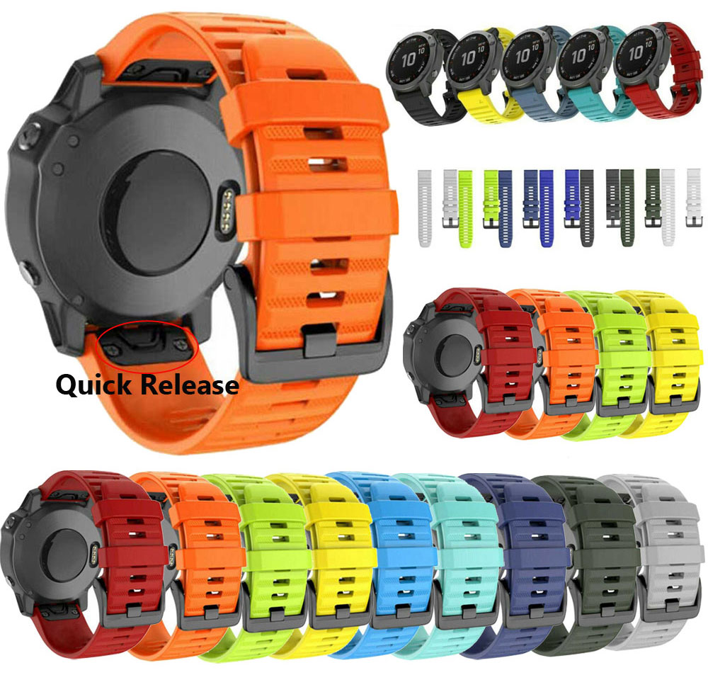 26 22 20mm Silicone Watchband for Garmin Fenix 8 51mm 43 47mm 7 7X 7S 5S 6S 6 6X Pro Plus 3HR 935 Smartwatch Wrist Strap Easyfit
