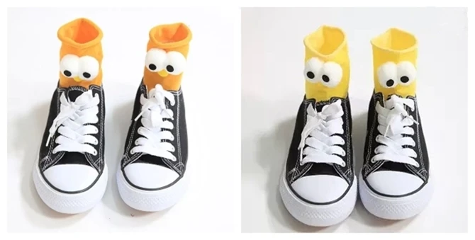 Funny Socks Women's Short Cotton Hot Sale 3D eyes Designer Fashion Amusing Lovely Harajuku kawaii Gift Happy Cute Socks