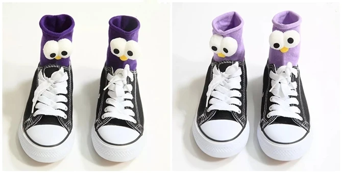 Funny Socks Women's Short Cotton Hot Sale 3D eyes Designer Fashion Amusing Lovely Harajuku kawaii Gift Happy Cute Socks