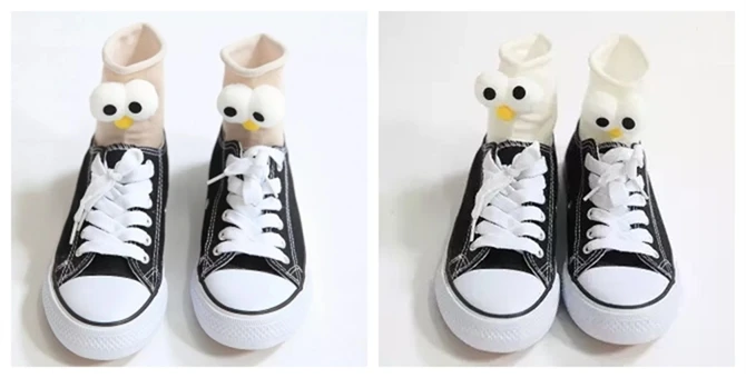 Funny Socks Women's Short Cotton Hot Sale 3D eyes Designer Fashion Amusing Lovely Harajuku kawaii Gift Happy Cute Socks