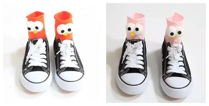 Funny Socks Women's Short Cotton Hot Sale 3D eyes Designer Fashion Amusing Lovely Harajuku kawaii Gift Happy Cute Socks