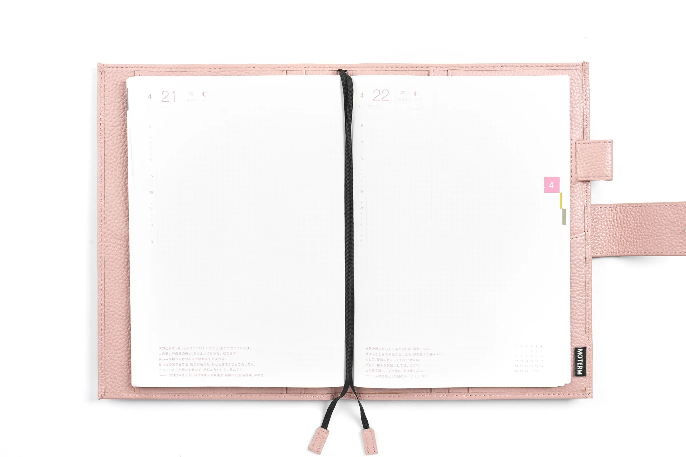 Moterm Original Series A5 Plus Cover for Hobonichi Cousin A5 Notebook Genuine Pebbled Grain Leather Planner Organizer Agenda