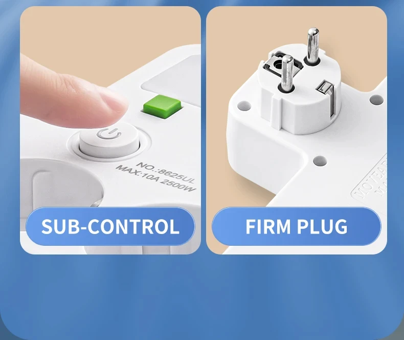 EU Socket Plug Outlet Socket 2-5AC With USB Sockets Electrical No Extension Cord With USB Type-C Ports Two specifications