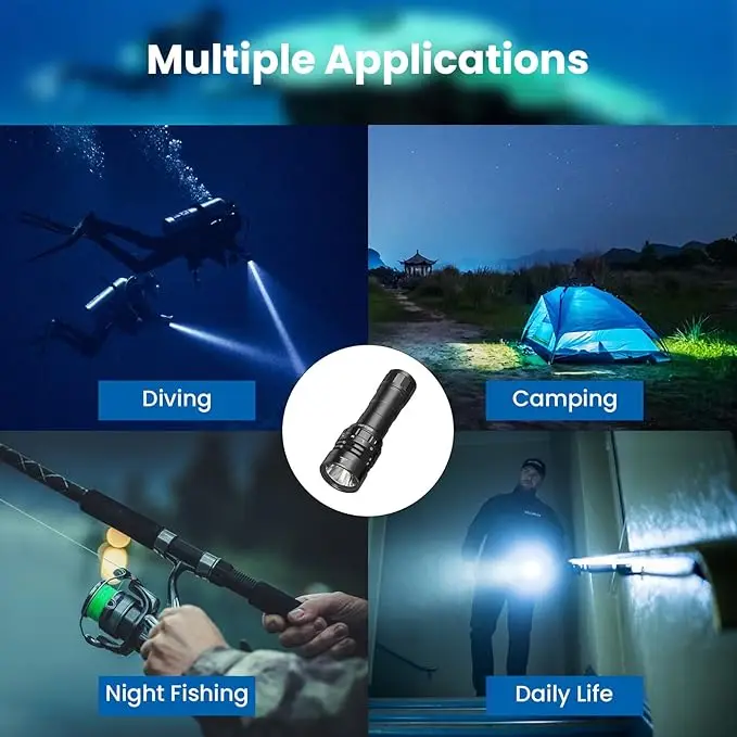 Sofirn SD05 Scuba Diving Flashlight XHP50.2 Super Bright 3000lm 21700 Battery Dive Torch with Magnetic Switch 5000K 6500K