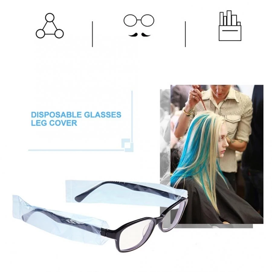 Disposable Hairdressing Eyeglass Leg Cover Hair Dye Styling Tools Glasses Accessories Dye Glass Cover Hair Dye Box Anti-staining