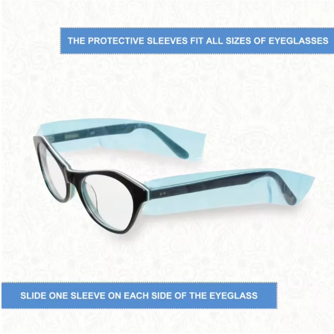 Disposable Hairdressing Eyeglass Leg Cover Hair Dye Styling Tools Glasses Accessories Dye Glass Cover Hair Dye Box Anti-staining