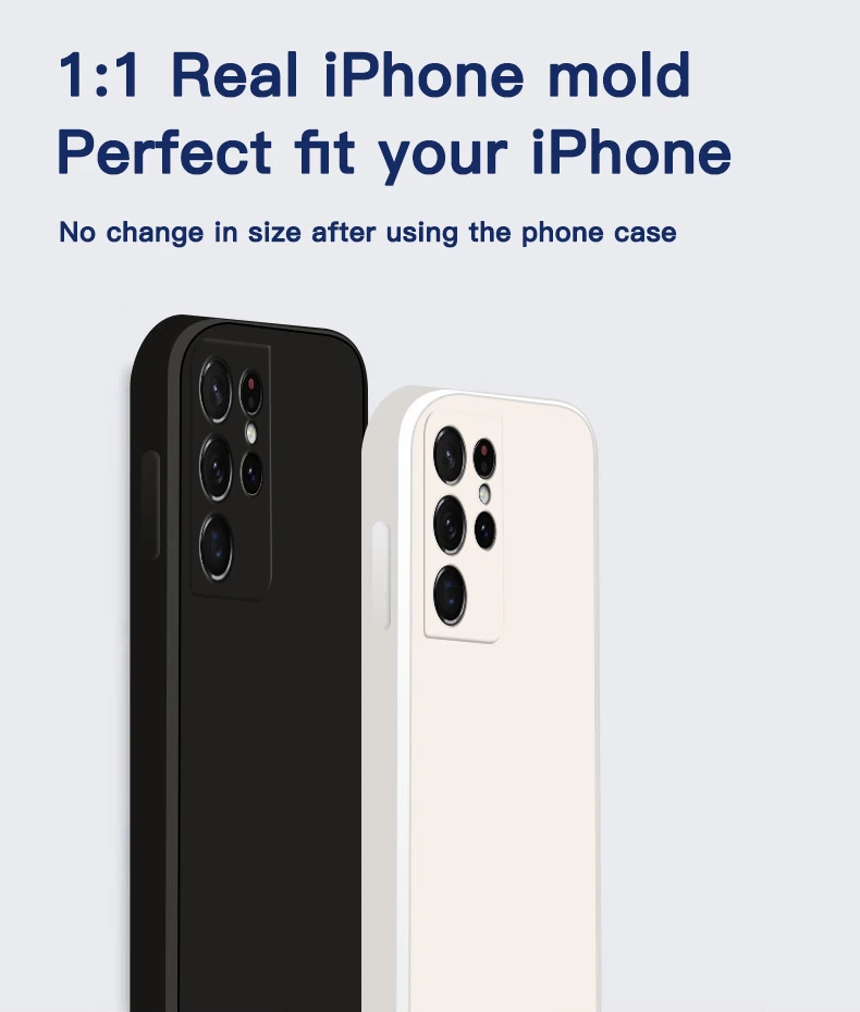 Square Liquid Phone Cover Case for Samsung Galaxy S20 S21 S22 FE Plus Ultra 5G Anti Shock Silicnoe Back Fundas S20Plus S21Ultra