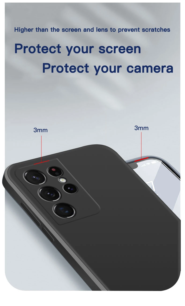 Square Liquid Phone Cover Case for Samsung Galaxy S20 S21 S22 FE Plus Ultra 5G Anti Shock Silicnoe Back Fundas S20Plus S21Ultra