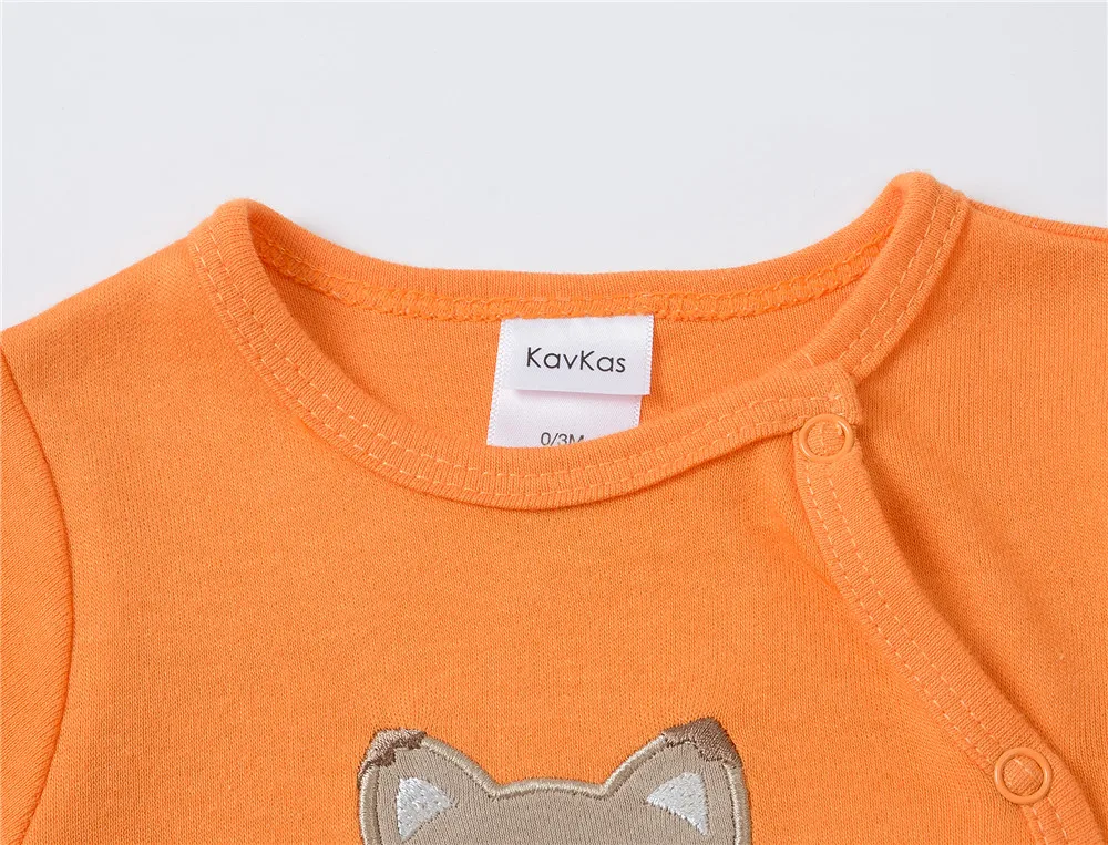 Kavkas Baby Boy Rompers 3 4 Pcs/lot Newborn Cotton Girls Clothes Long Sleeve Summer Soft Jumpsuit O-neck 0-12m Onesie Clothing