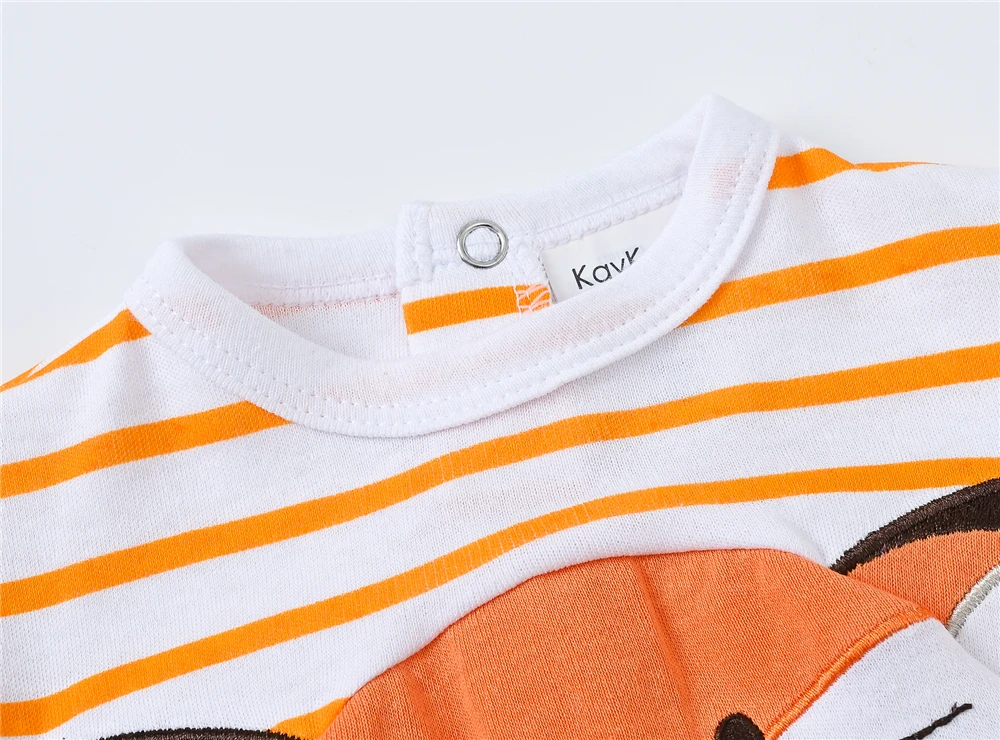 Kavkas Baby Boy Rompers 3 4 Pcs/lot Newborn Cotton Girls Clothes Long Sleeve Summer Soft Jumpsuit O-neck 0-12m Onesie Clothing