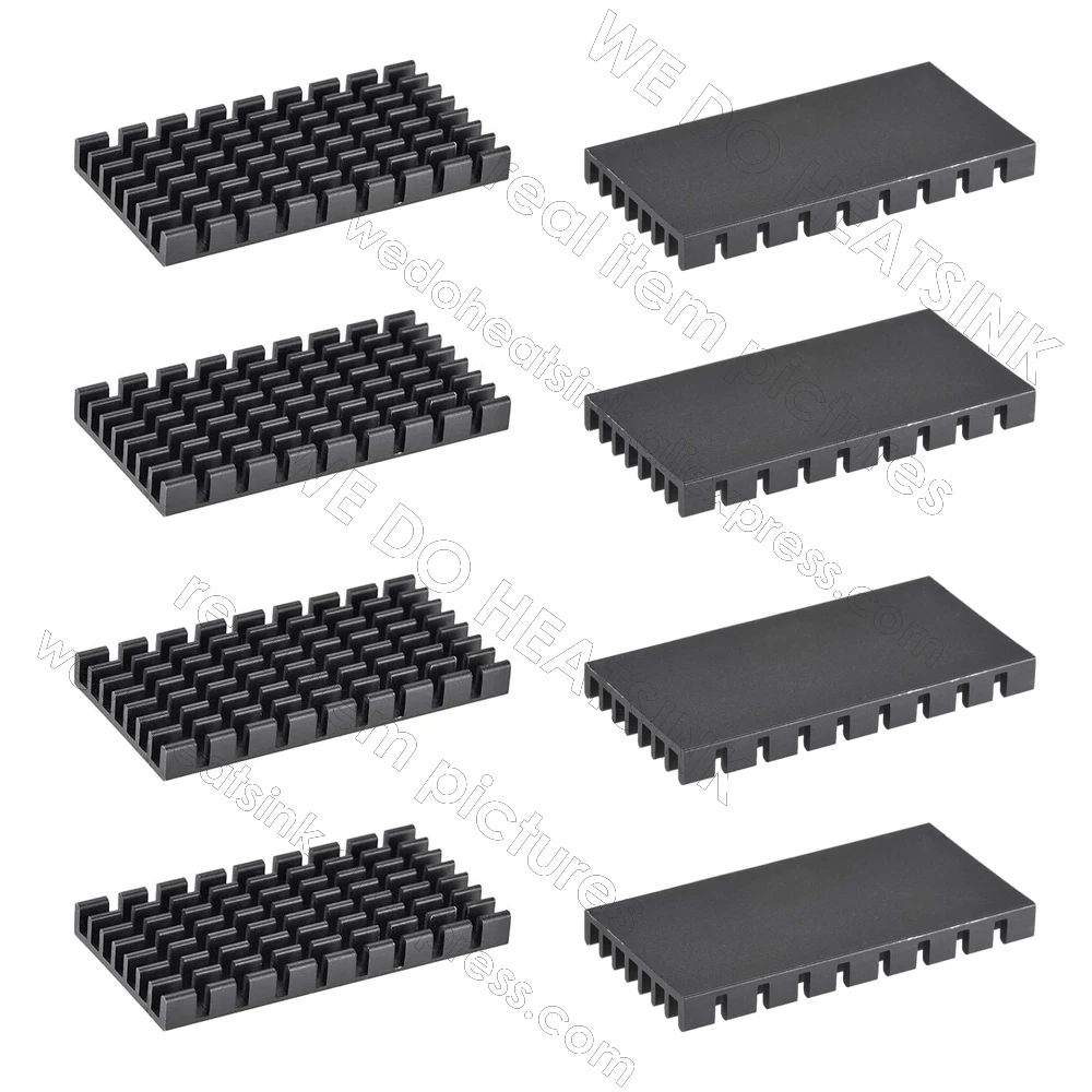 WE DO HEATSINK 50x25x5mm Without or With Thermal Pad Black Slotted Anodized Aluminum Heatsink Cooler Radiator