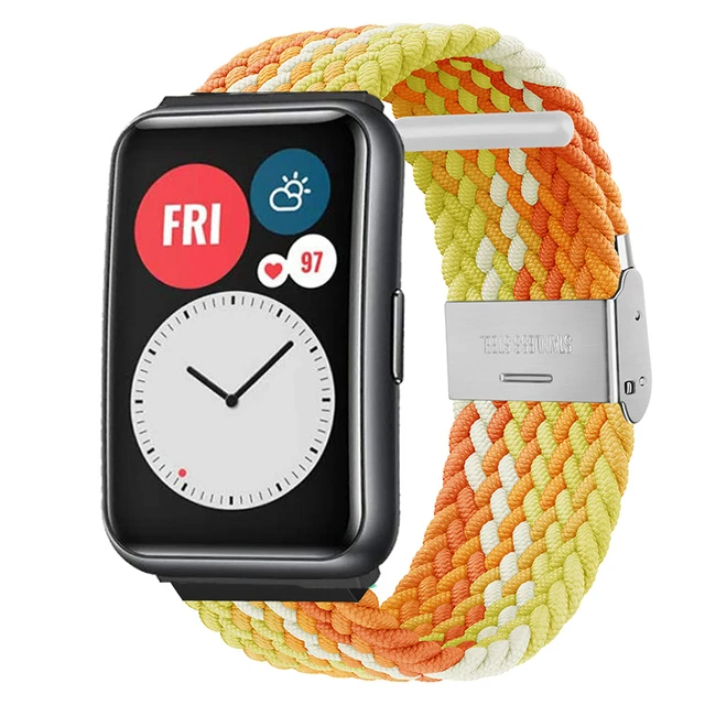 Nylon Strap For Correa Huawei Watch Nylon Braided Elastic Solo Loop For Huawei Watch Fit Strap Adjustable Woven Straps Bracelet