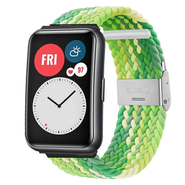 Nylon Strap For Correa Huawei Watch Nylon Braided Elastic Solo Loop For Huawei Watch Fit Strap Adjustable Woven Straps Bracelet