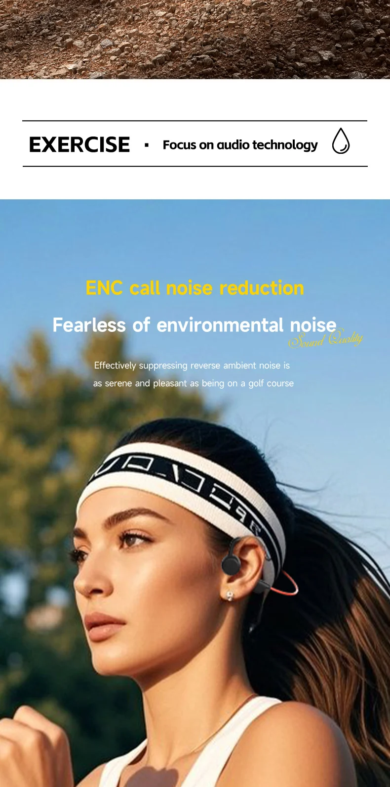 2026 Bone Conduction Headset Bluetooth 5.4 With Mic Waterproof Exercise Fitness Wireless Sports Headphone New