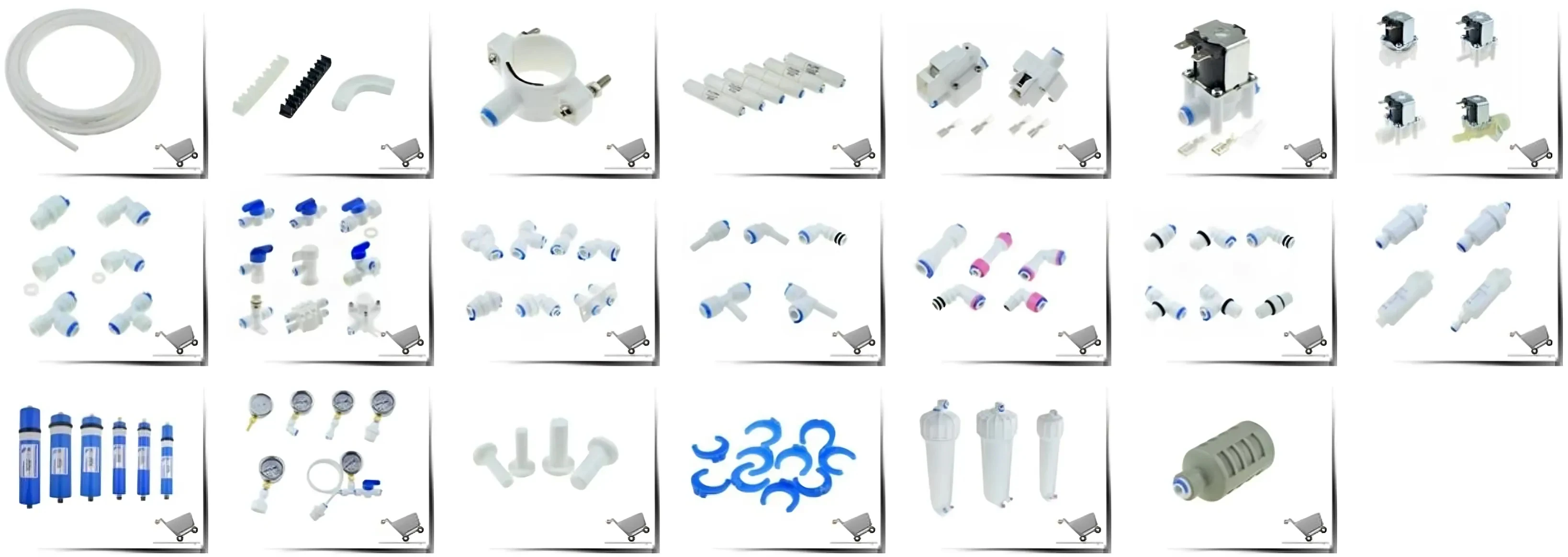 RO Water Straight Plastic Ball Valve 1/4" 3/8" OD Hose Quick Connect 1/4" 3/8" Male 1/2" Female Reveser Osmosis Aquarium Fitting