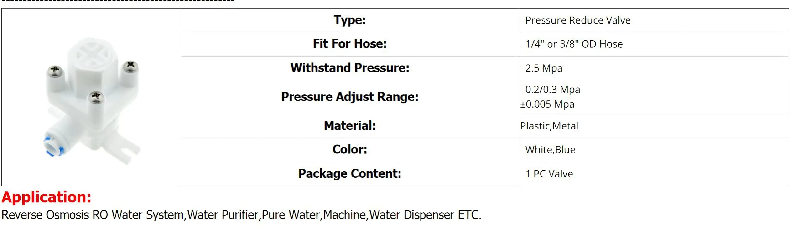 RO Water Straight Plastic Ball Valve 1/4" 3/8" OD Hose Quick Connect 1/4" 3/8" Male 1/2" Female Reveser Osmosis Aquarium Fitting