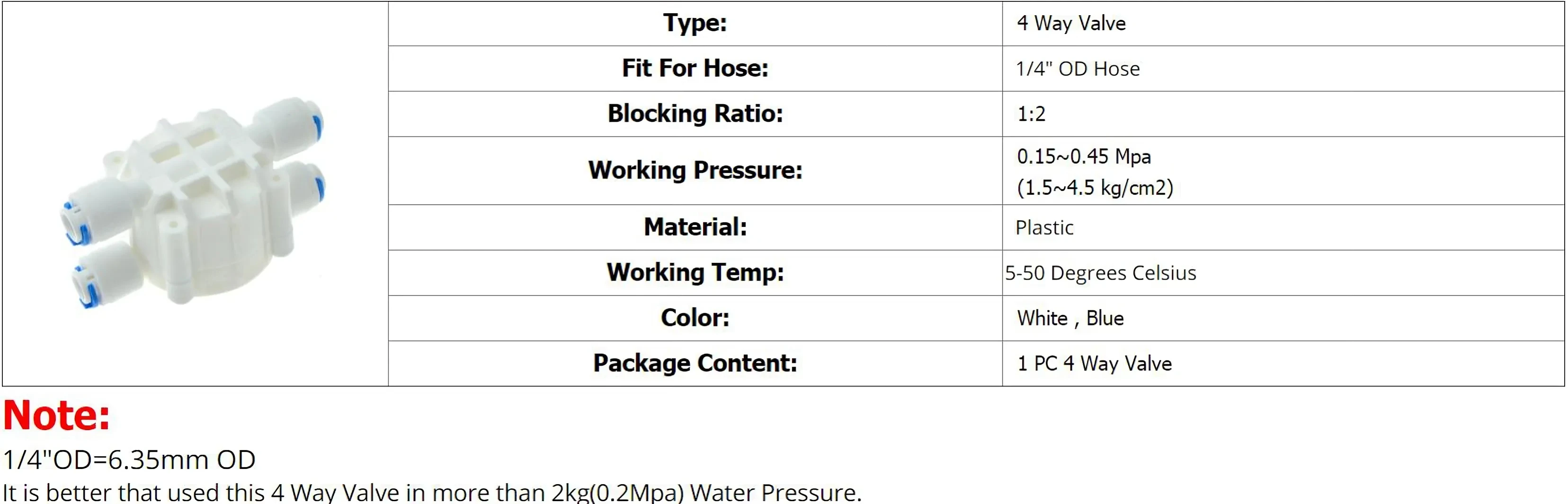RO Water Straight Plastic Ball Valve 1/4" 3/8" OD Hose Quick Connect 1/4" 3/8" Male 1/2" Female Reveser Osmosis Aquarium Fitting